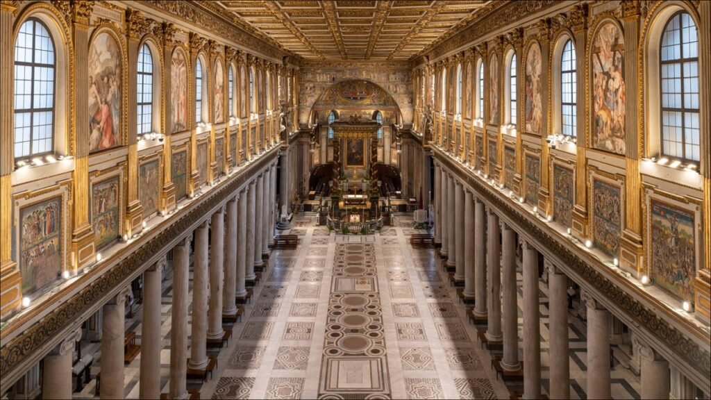 Vista sulla navata principale della basilica